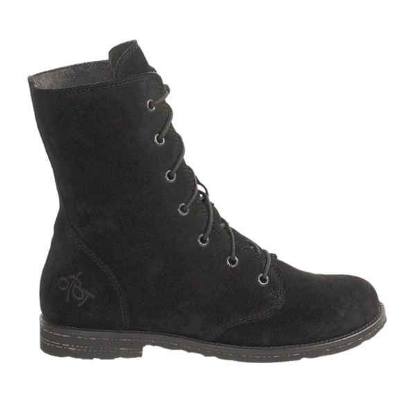 • SOLD • Black Suede Combat Boots - Picture 2 of 10